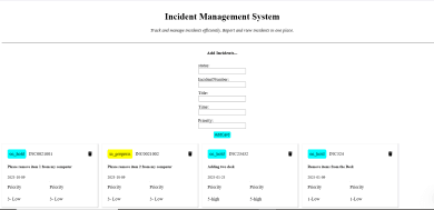 Thumbnail for Incident Management System